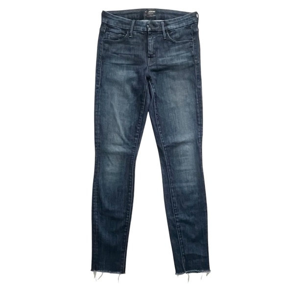 Mother Looker Ankle Fray Skinny Fit Kiss In The Dark Jeans Sz 27 see description - Picture 1 of 7